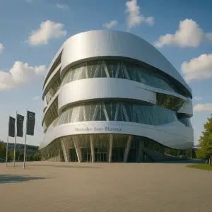Mercedes Benz Museum Stuttgart Bad Cannstatt - zum Festpreis nach Stuttgarter Flughafen mit dem Flughafentransferservice Stuttgart